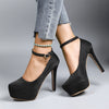 Women's Glitter Platform Pumps | Ankle-Strap High Heels | Braviixx