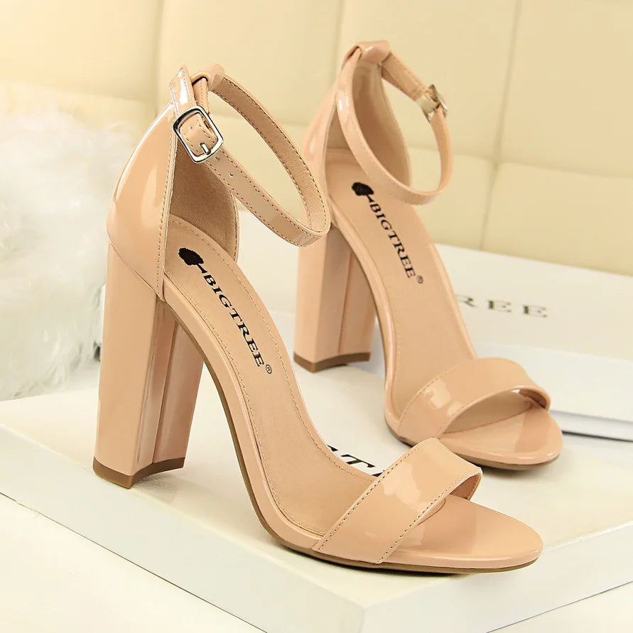 Ankle-Strap Block Heel Sandals | Open-Toe Occasion Shoes | Braviixx