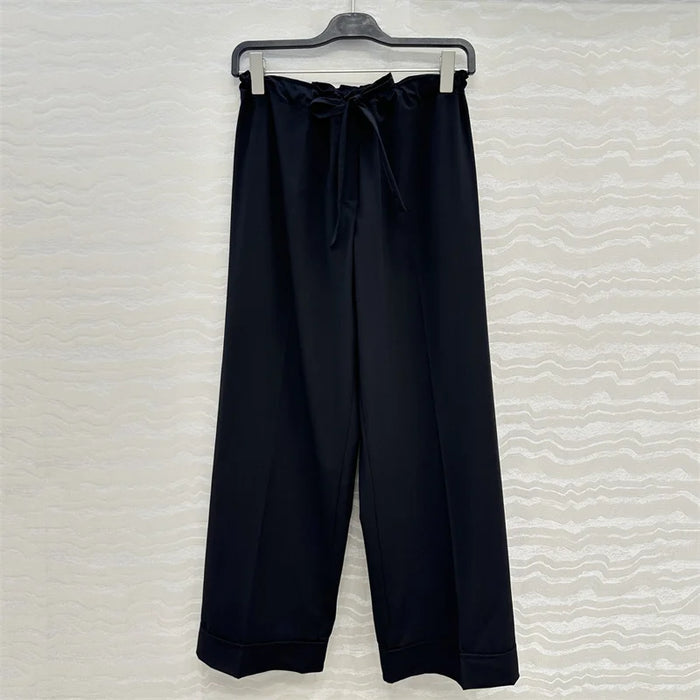 Women's pants New low waisted loose straight leg pants for the summer of 2026 Wool blend women's suit pants y2k casual pants