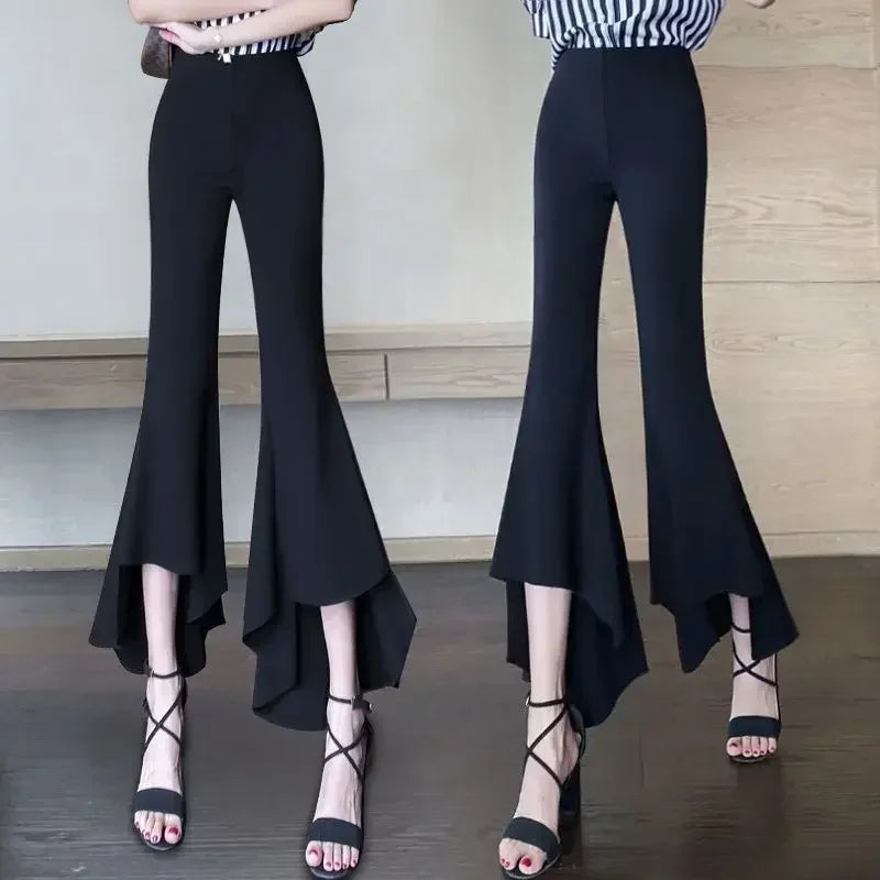 Woman Trousers Spring Autumn Flare Pants for Women New In Chic and Elegant Outfits G Harajuku Trends 2025 Korean Fashion 90s Xxl