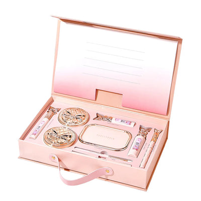 9-Piece Butterfly Luxury Makeup Gift Set | Full Face Kit with Mirror Gift Box