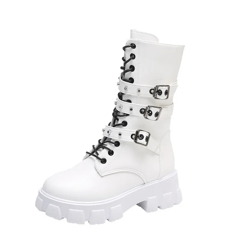 Combat Boots | Triple Buckle & Chunky Sole | Braviixx