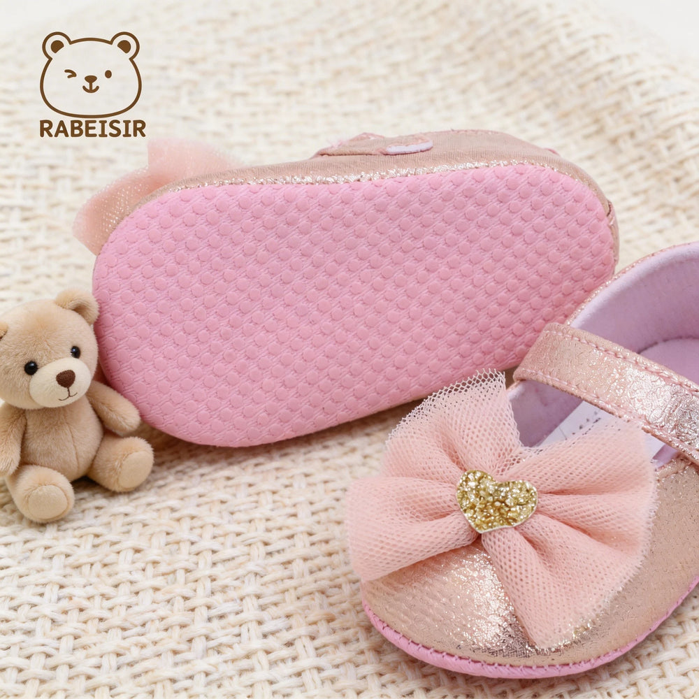 Baby Bow-Detail First-Step Shoes | Braviixx