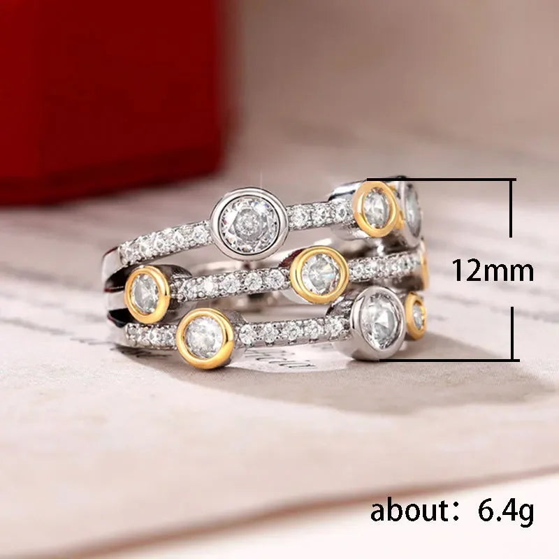 Triple-Band Zircon-Style Ring | Braviixx