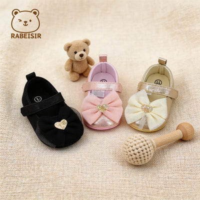 Baby Bow-Detail First-Step Shoes | Braviixx