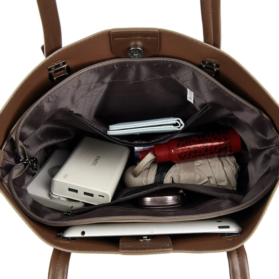 Shoulder Tote Bag | Twin Handles & Zip Closure | Braviixx