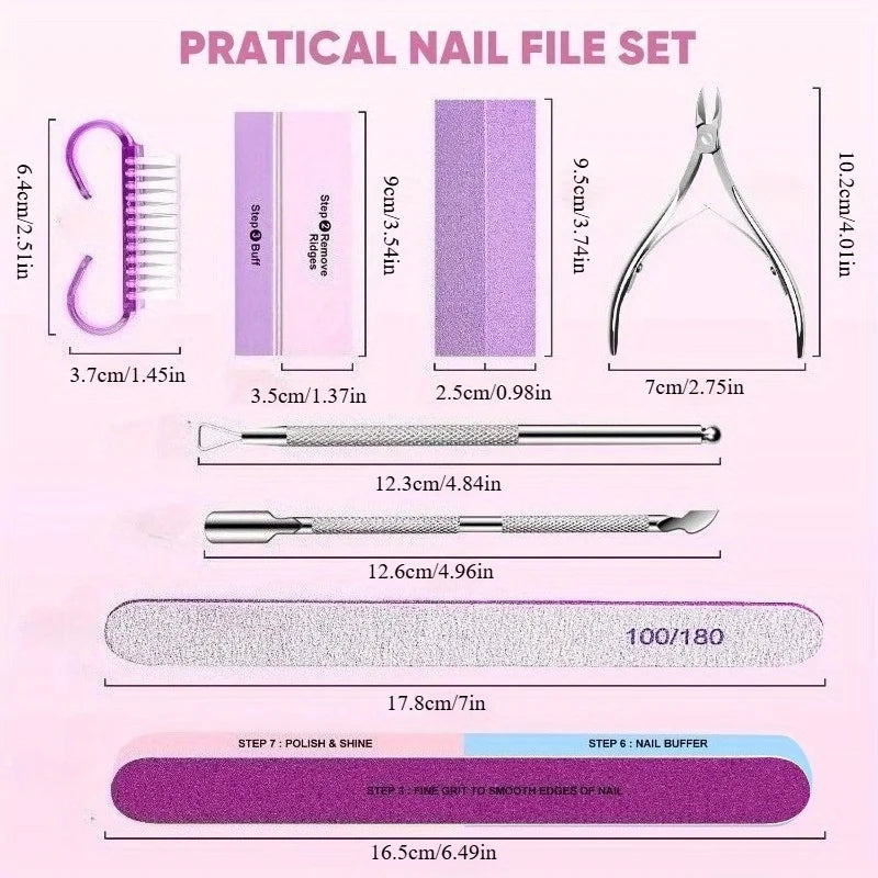 Manicure Nail Tool Kit, 10 or 15 Pieces | Braviixx