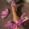 Venus Chan Italian Design Women's Shoes & Rhinestone Butterfly Bag – Perfect for Weddings & Bridal Accessories