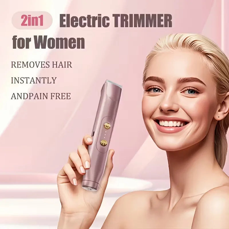 2-in-1 Women's Electric Shaver | Dual-Ended Face & Body Trimmer | Braviixx