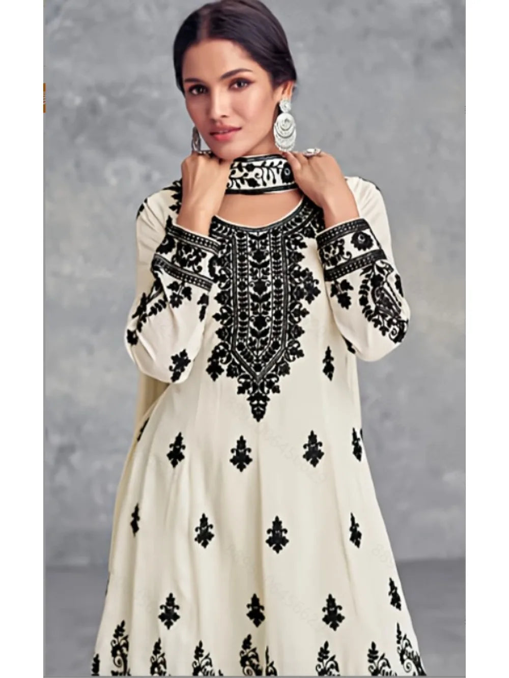 Paisley Print Tunic & Wide-Leg Trouser Set | Apricot | Braviixx