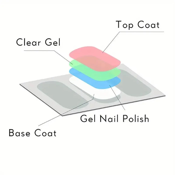 Pink Glitter Full-Wrap Nail Strips, 8 Sheets | Braviixx