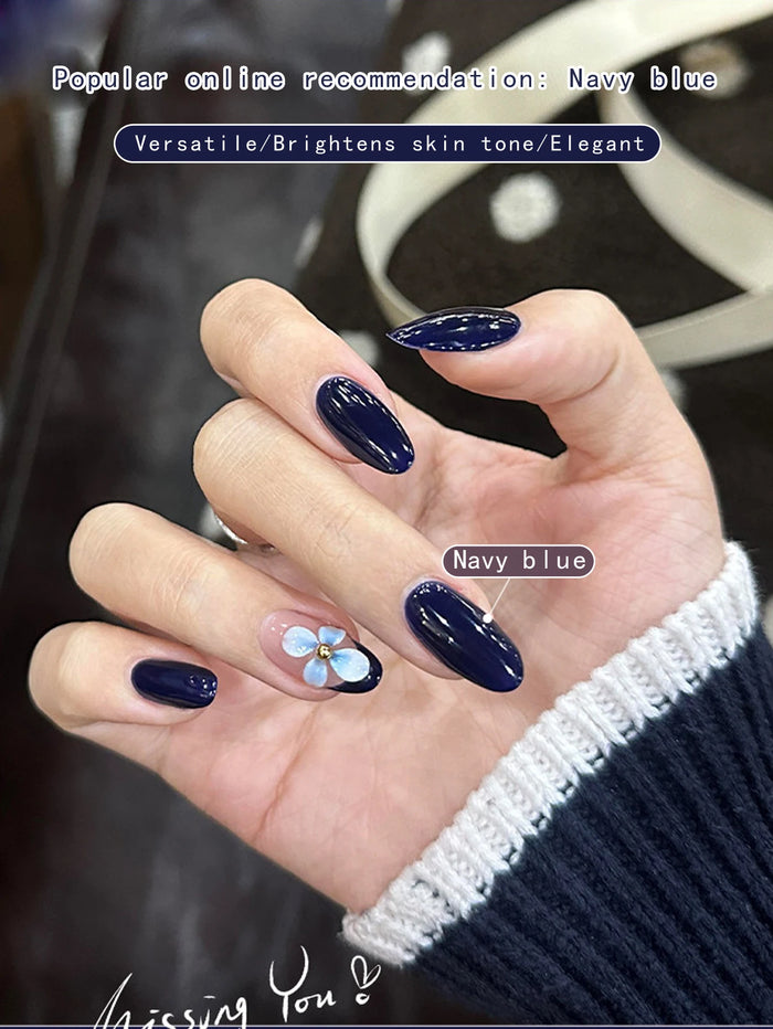 Navy Blue Gel Nail Polish, 15ml | Braviixx