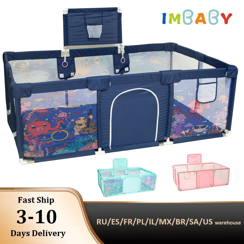 Large Fabric Baby Playpen | Braviixx