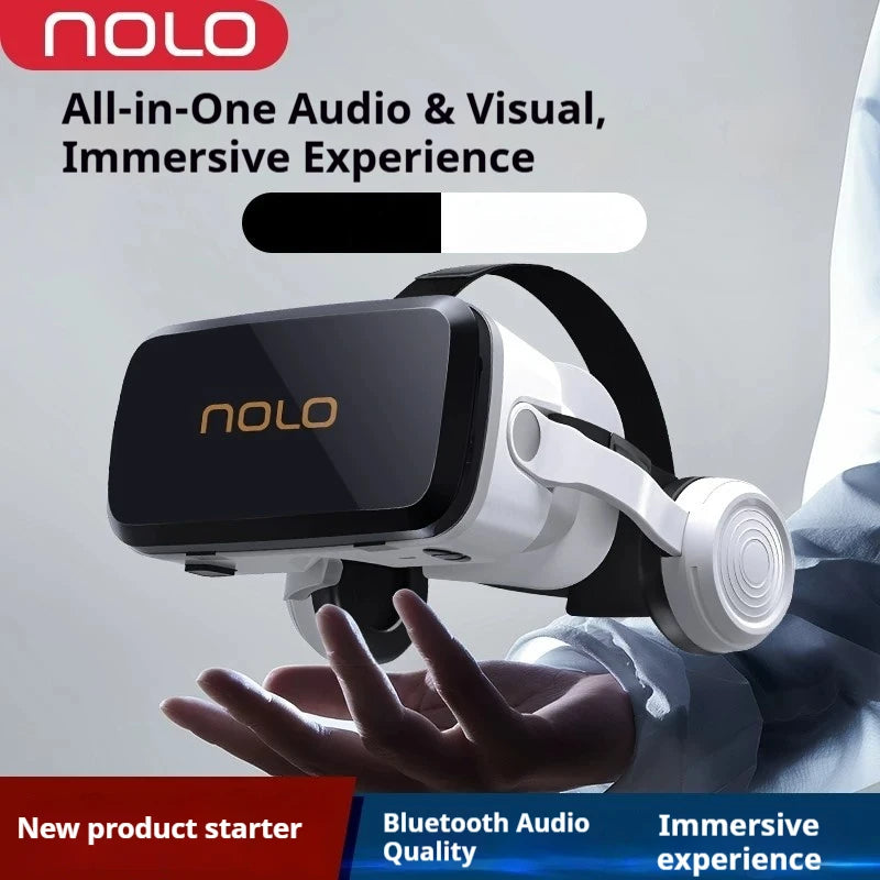 3D VR Headset with Bluetooth Headphones | Virtual Reality Glasses for Smartphones | Braviixx