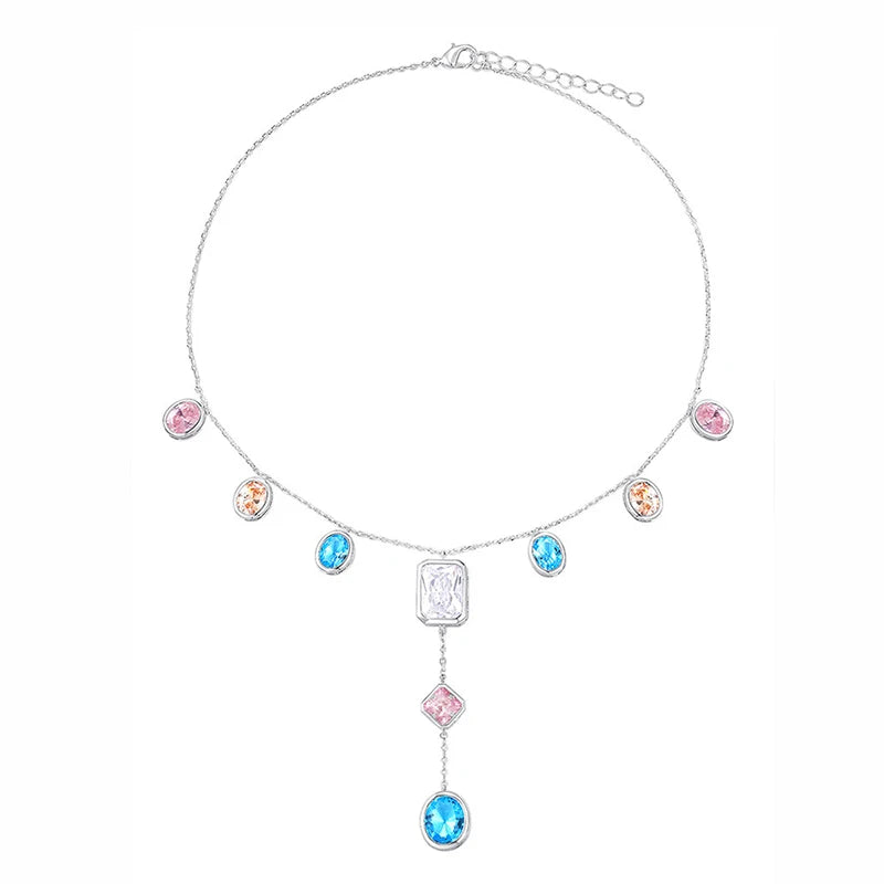 Women's Multicolour Jewellery | Y-Drop Necklace & Pearl-Look Earrings Options | Braviixx