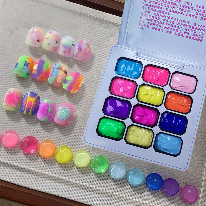 12-Color Solid Nail Polish Palette | Braviixx
