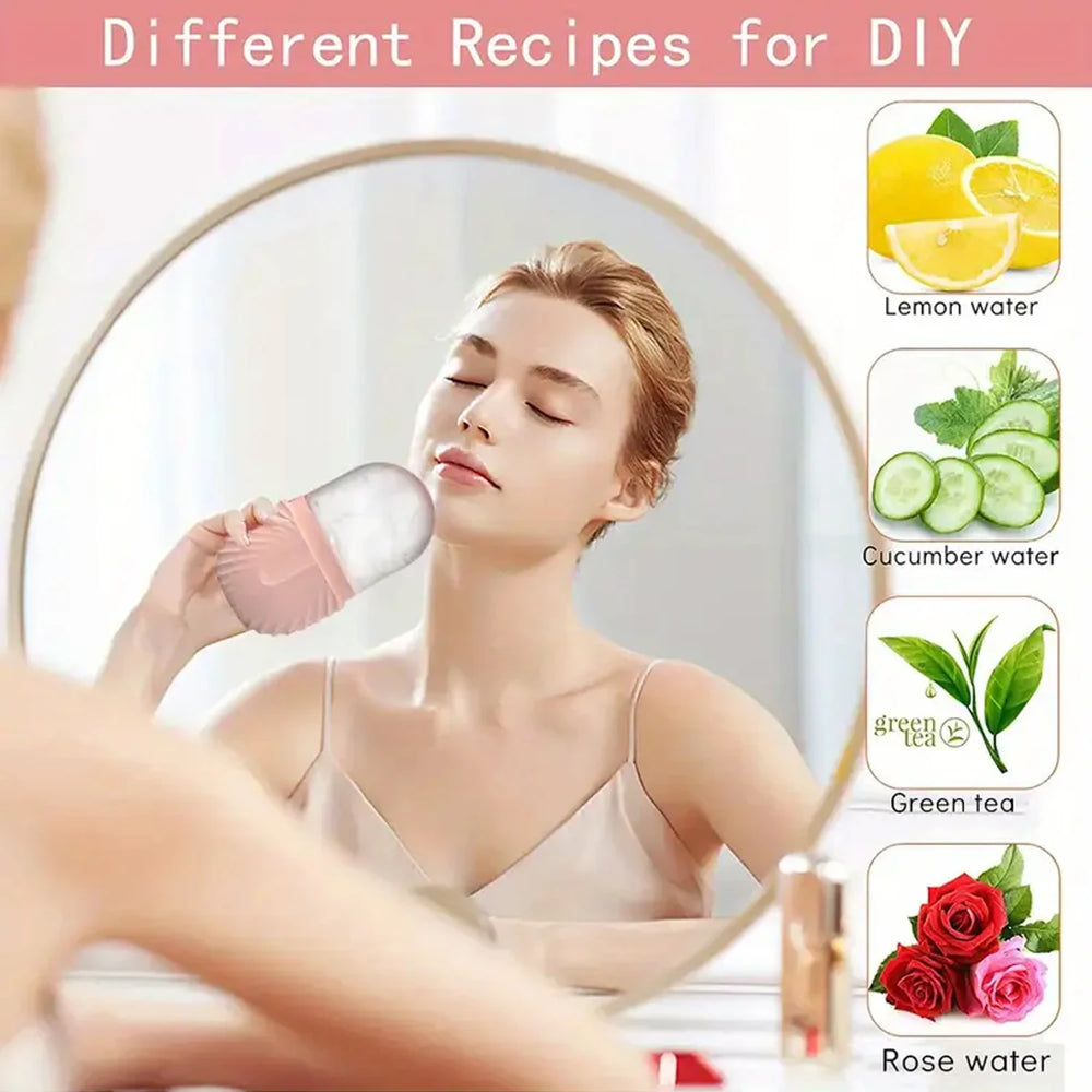 Silicone Ice Roller & Face Ice Tray | Anti-Puffiness Facial Massage Beauty Tool | 10 Colours