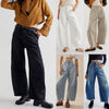 Women's Wide Leg Jeans New Style 2026 Summer New High Waist Loose Raw Edge Trousers