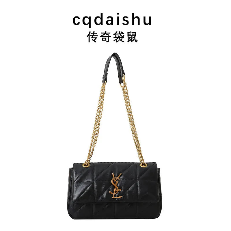 Women's Quilted Shoulder Bag | Chain Strap | Braviixx
