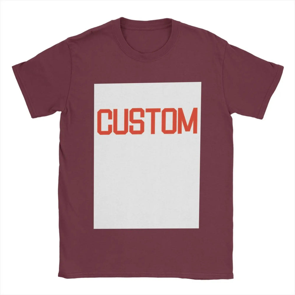 Premium Customized T Shirt Logo Picture Printing 100% Cotton Custom Brand T-Shirt Short Sleeved Print Your Own Design O Neck Tee