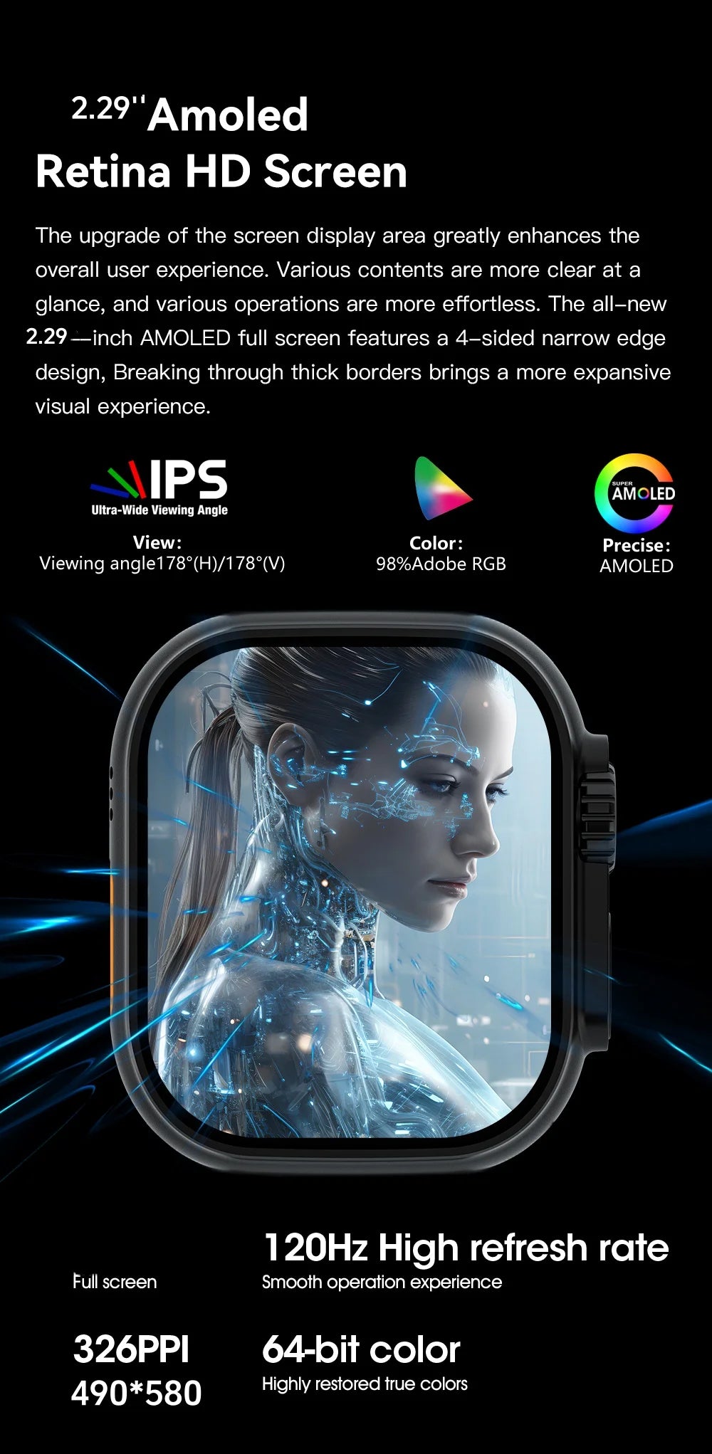 Ultra AI4 SIM Smartwatch | AMOLED Display & Rotating Camera | Braviixx