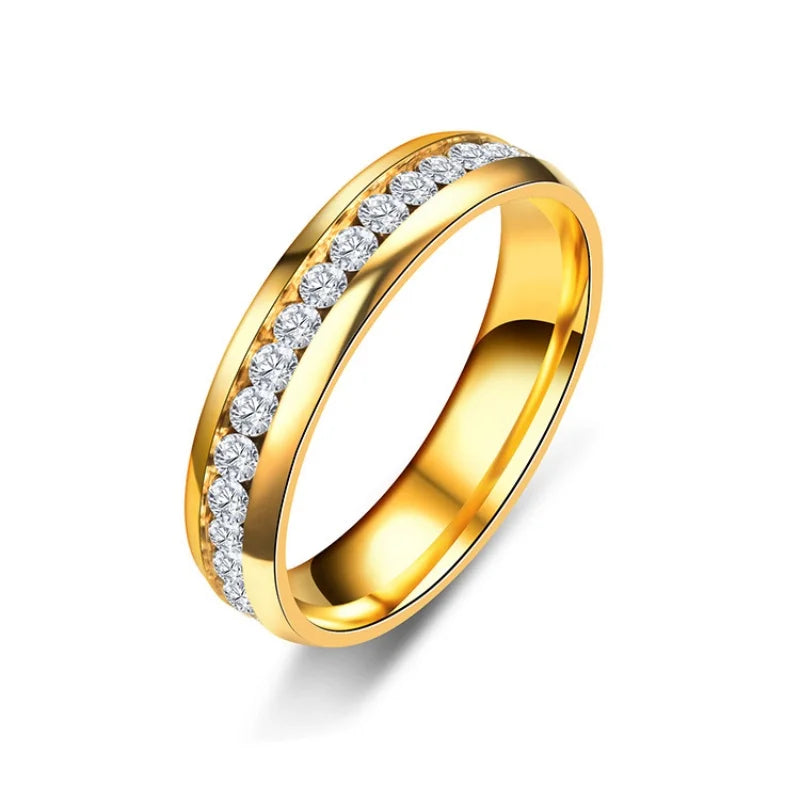 Classic Stainless Steel Zircon-Style Ring | Braviixx