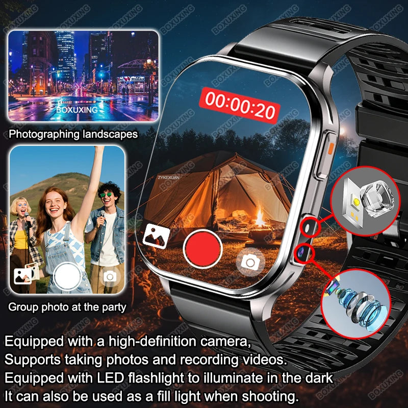 P60 Camera Smartwatch | Bluetooth Calls & Video Watch Faces | Braviixx