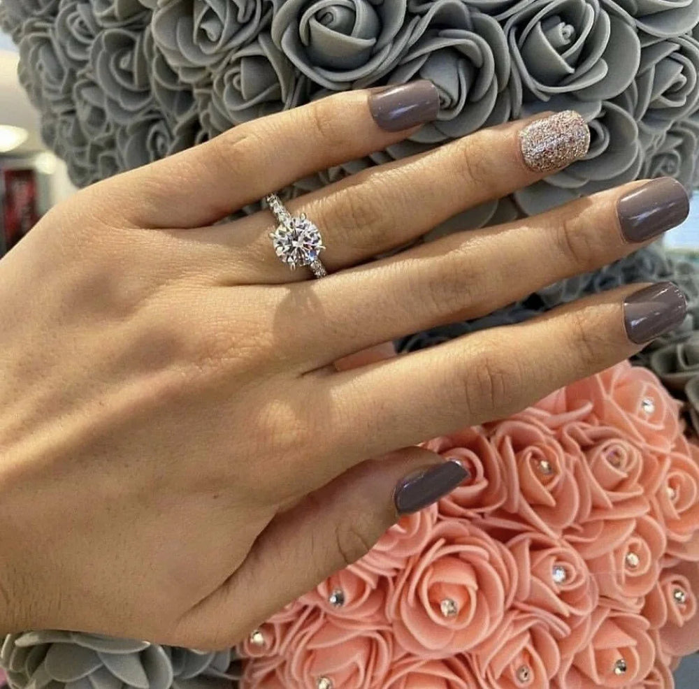 Hot Selling Silver Plated Rings set For Women Geometric Punk Cubic Zirconia Jewelry Wedding Engagement Ring Wholesale Size 5-11