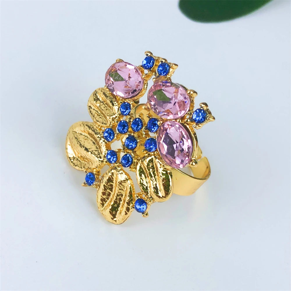 Gold-Tone Leaf Statement Jewelry Set | Braviixx