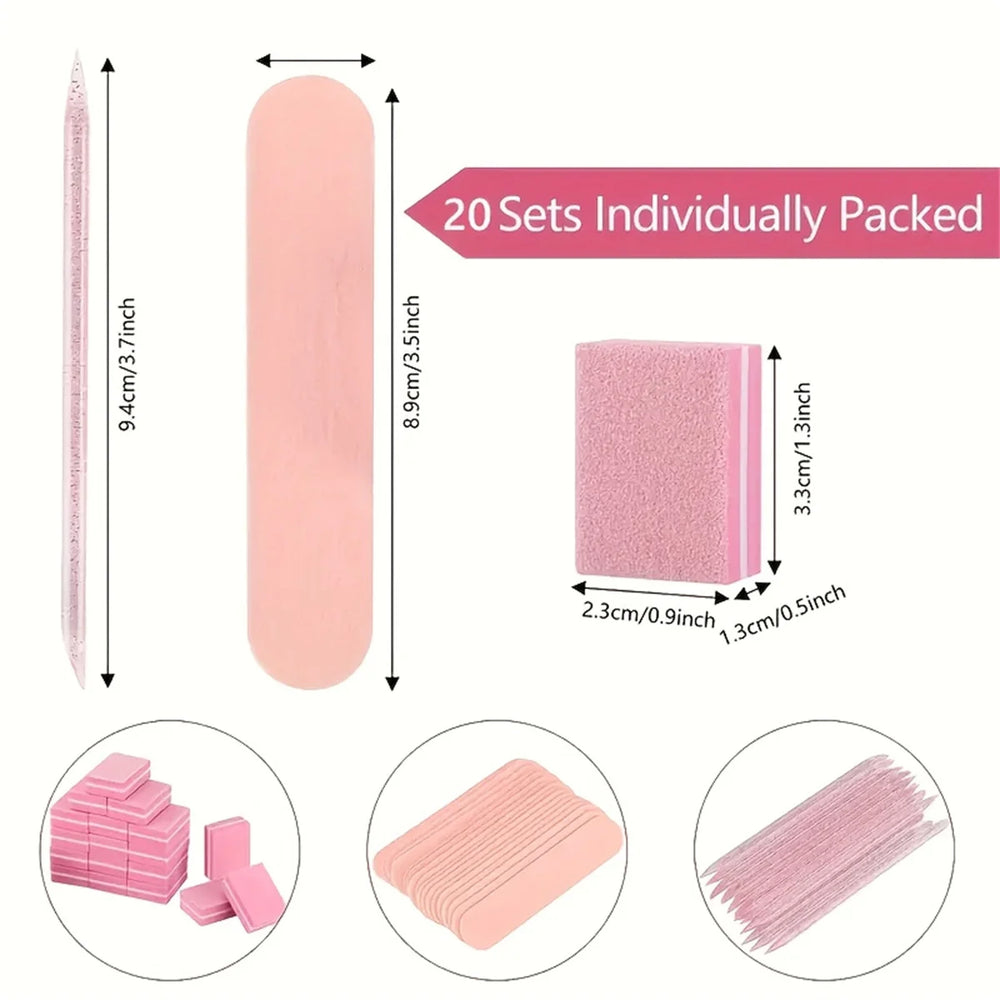 Pink Nail Care Kit, 30 Pieces | Braviixx