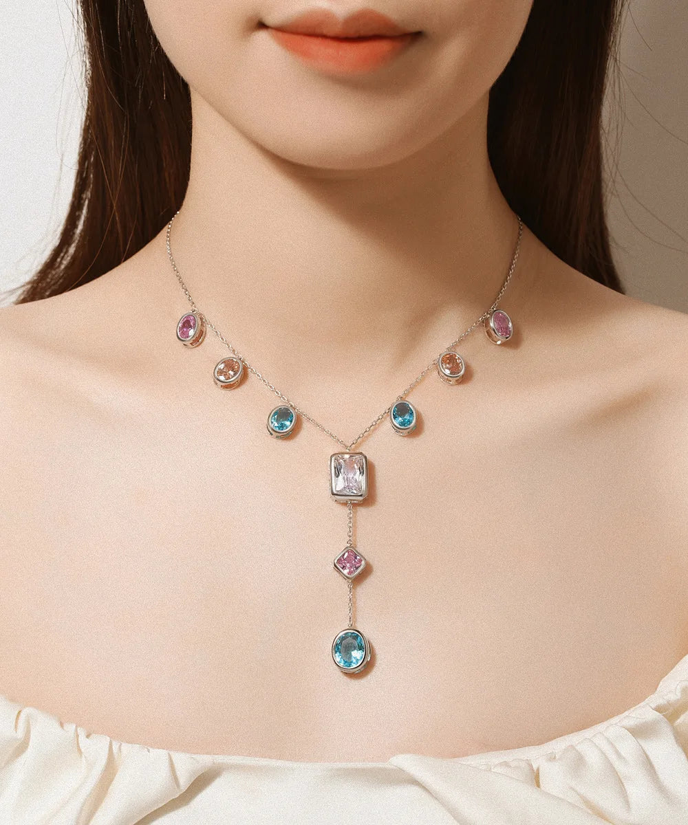 Women's Multicolour Jewellery | Y-Drop Necklace & Pearl-Look Earrings Options | Braviixx