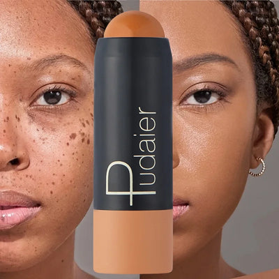 Pudaier 2-in-1 Foundation & Concealer Stick | Full Coverage, Waterproof, Long-Lasting