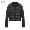 Women's Hooded Quilted Jacket | Stand Collar & Contrast Sleeves | Braviixx