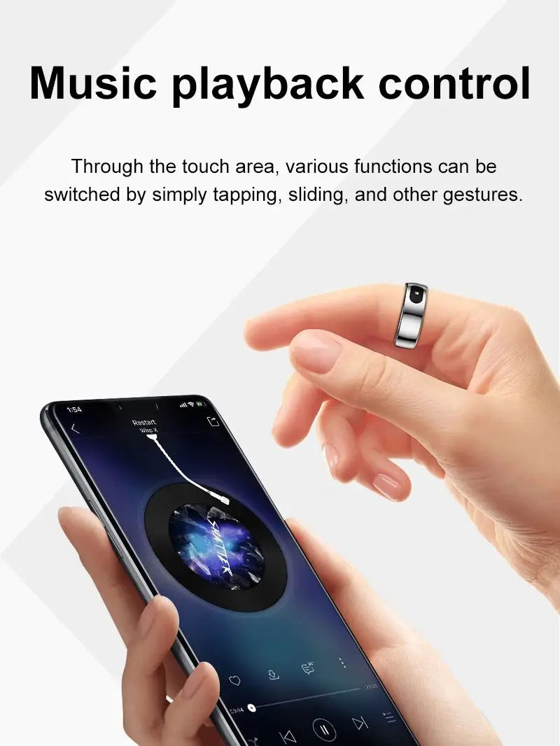 R08 Touch-Control Smart Ring with Wellness Tracking | Braviixx