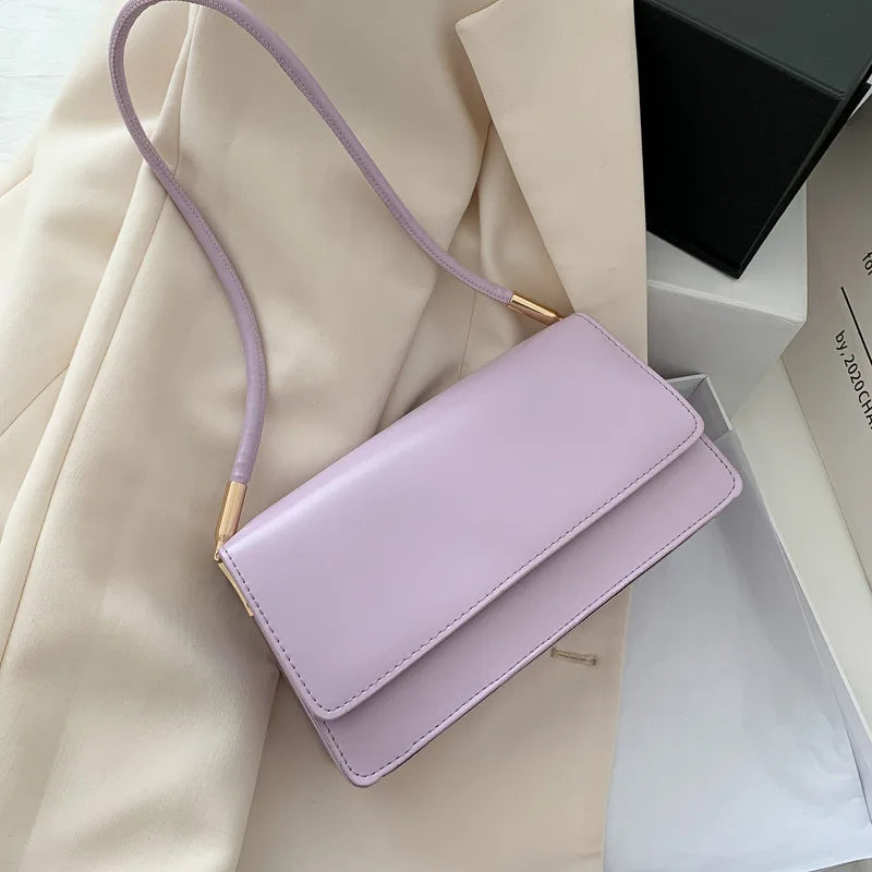 Minimalist Flap Shoulder Bag | Two Designs & Smooth PU Finish | Braviixx