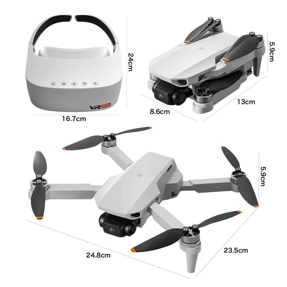 Foldable 4K Camera Drone with FPV Goggles Option | Brushless Quadcopter | Braviixx