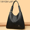 Top-handle Hobo Bag Leather Women Handbags Female Leisure Shoulder Bags Fashion Purses Vintage Bolsas Large Capacity Tote Bag