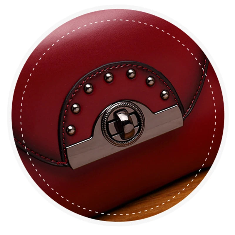 Women's Mini Satchel | Burgundy Leather | Braviixx