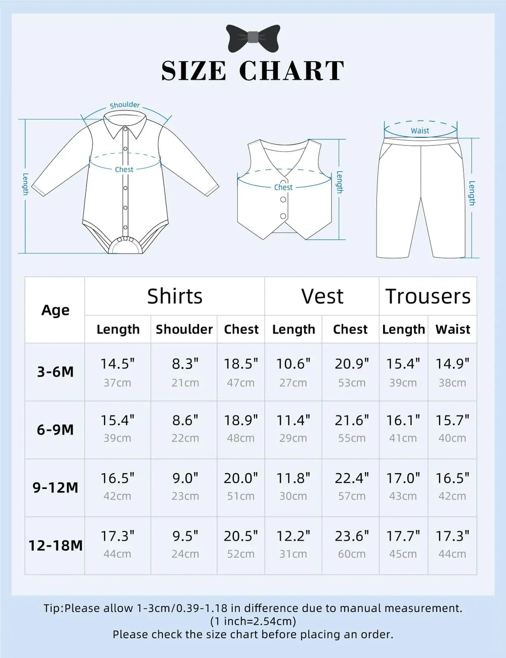 Baby Formal Outfit Set with Bow Tie | Braviixx