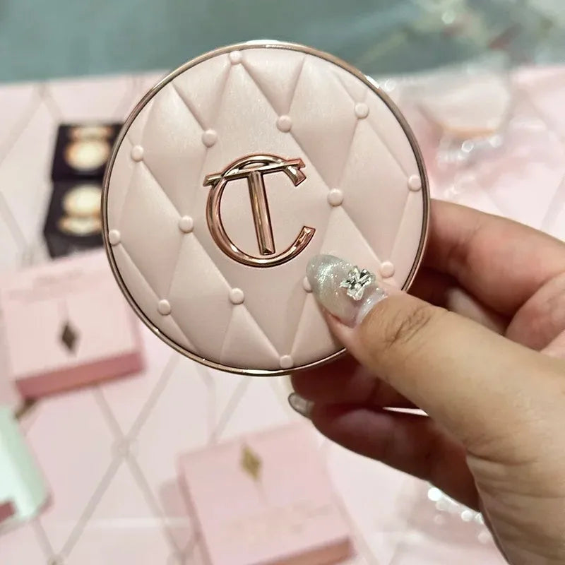 Charlotte Tilbury Air Cushion Foundation Lightweight Dewy Finish Long Lasting Heart Shape Powder Blusher Shimmer 2 in 1 Makeup