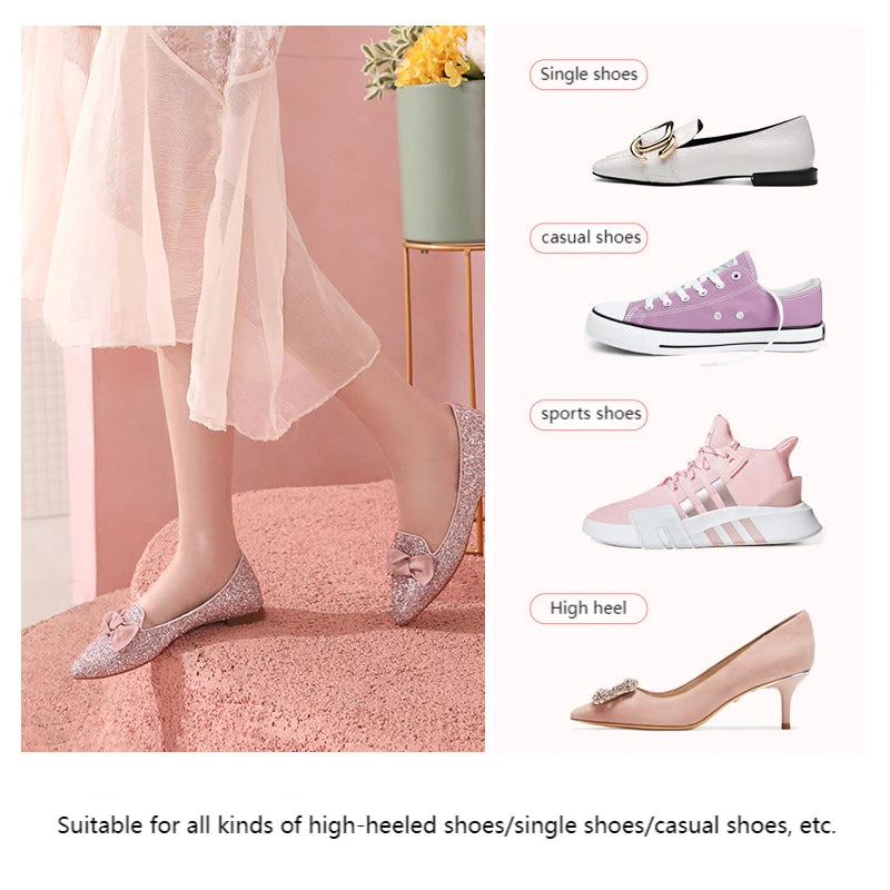 Women Heel Protector Insoles for Shoes High Heel Pad Adjust Size Adhesive Heels Pads Liner Sticker Pain Relief Foot Care Insert