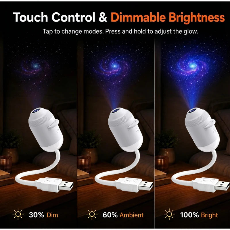 Touch-Control Galaxy & Ocean Projector Night Light | Braviixx