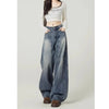 Retro High-waisted Wide-leg Jeans Women's Spring 2026 New Loose and Thin Floor-mopping Sickle Pants