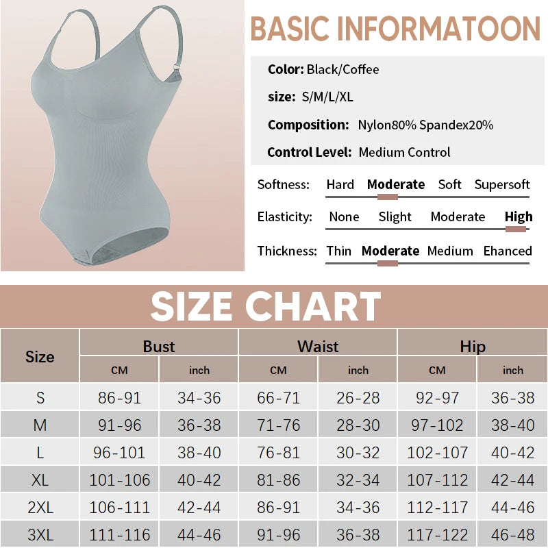 Women's Seamless Shapewear Bodysuit | Braviixx