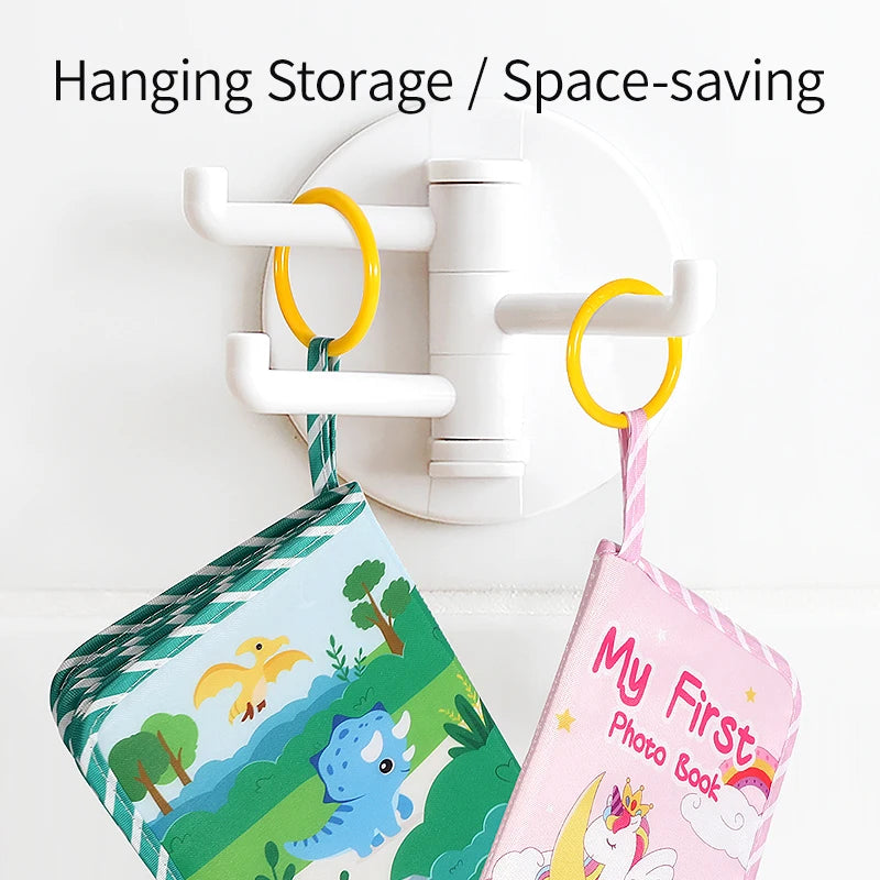 Baby Photo Album | Soft Cloth Cover, Mirror & Hanging Ring | Braviixx