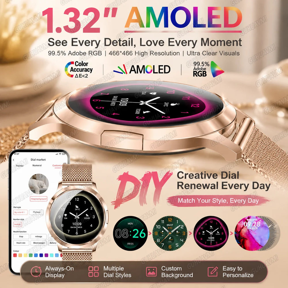 1.32" AMOLED Smart Watch with Bluetooth Calling & 100+ Sports Modes | Braviixx