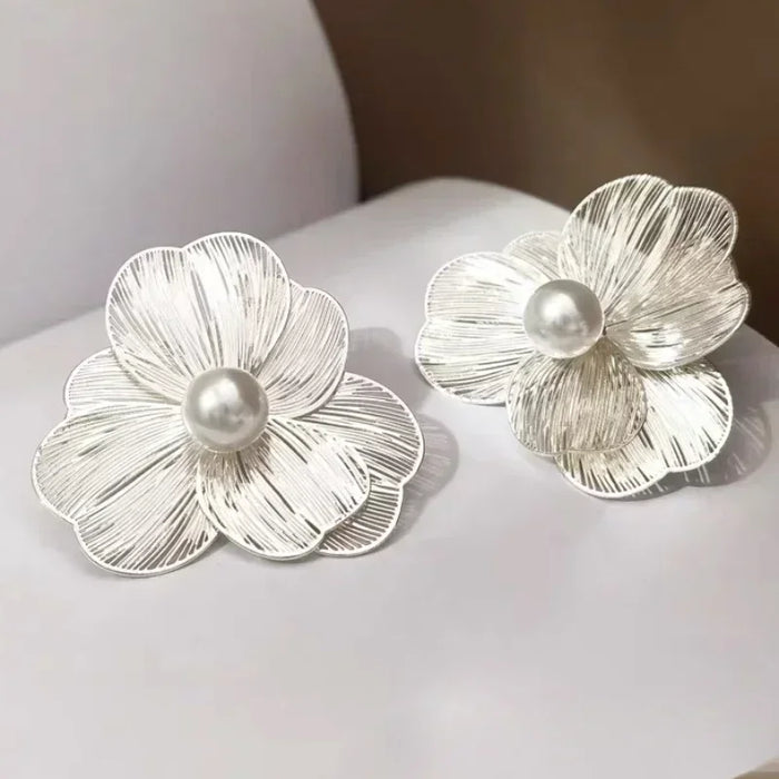 premium stainless steel statement pearl jewelry Women's earrings fashion cute earrings--Wholesale is supported