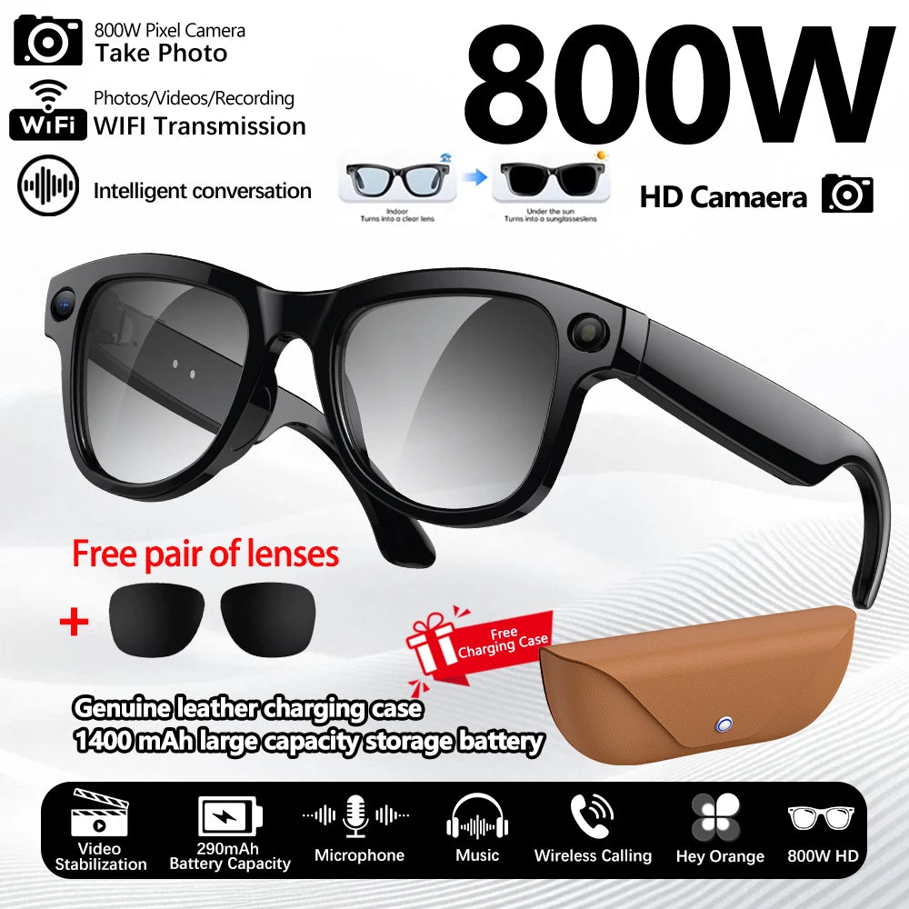 AI Smart Glasses | Camera, Translation & Bluetooth Audio | Braviixx