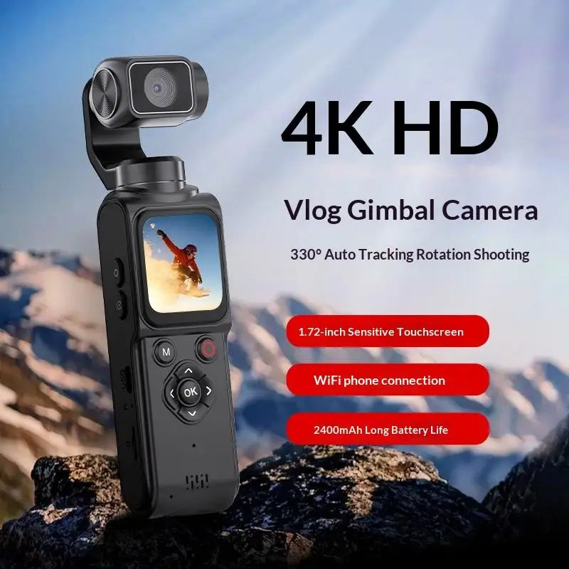 4K Pocket Gimbal Camera | Wi-Fi & Face Tracking | Braviixx