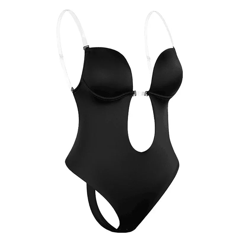 Women's Deep-V Backless Shapewear Bodysuit | Braviixx